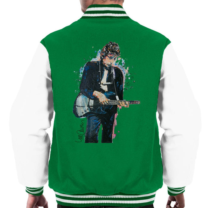 Sidney Maurer Original Portrait Of Bob Dylan On Bass Mens Varsity Jacket - Mens Varsity Jacket