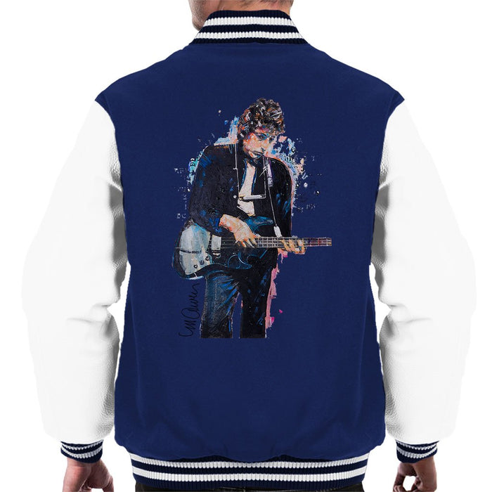 Sidney Maurer Original Portrait Of Bob Dylan On Bass Mens Varsity Jacket - Mens Varsity Jacket