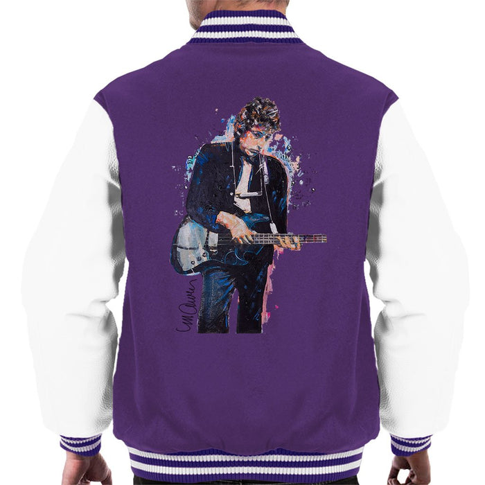 Sidney Maurer Original Portrait Of Bob Dylan On Bass Mens Varsity Jacket - Mens Varsity Jacket