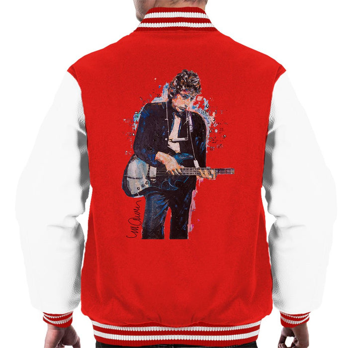Sidney Maurer Original Portrait Of Bob Dylan On Bass Mens Varsity Jacket - Mens Varsity Jacket