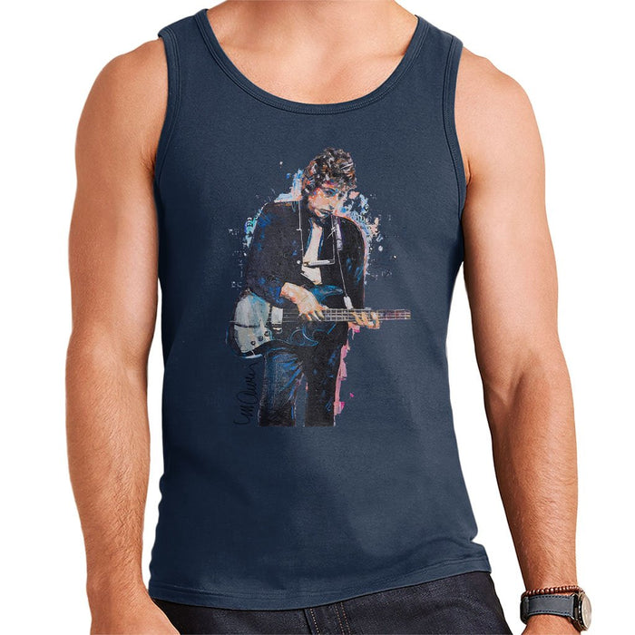 Sidney Maurer Original Portrait Of Bob Dylan On Bass Mens Vest - Mens Vest