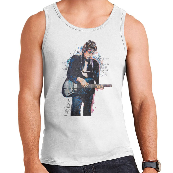 Sidney Maurer Original Portrait Of Bob Dylan On Bass Mens Vest - Mens Vest