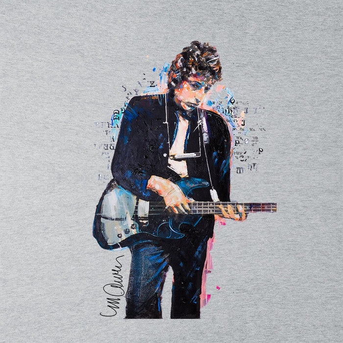 Sidney Maurer Original Portrait Of Bob Dylan On Bass Kids Hooded Sweatshirt - Kids Boys Hooded Sweatshirt