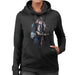 Sidney Maurer Original Portrait Of Bob Dylan On Bass Womens Hooded Sweatshirt - Womens Hooded Sweatshirt