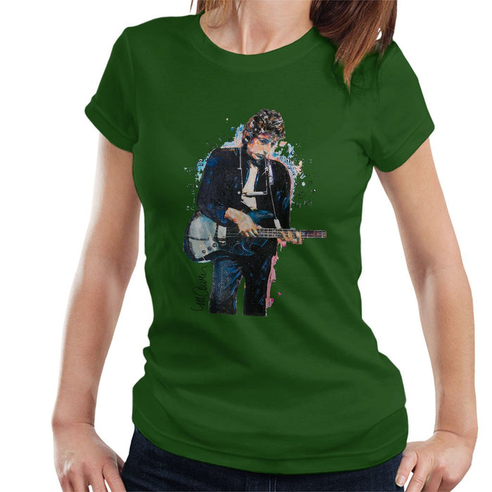 Sidney Maurer Original Portrait Of Bob Dylan On Bass Womens T-Shirt - Womens T-Shirt