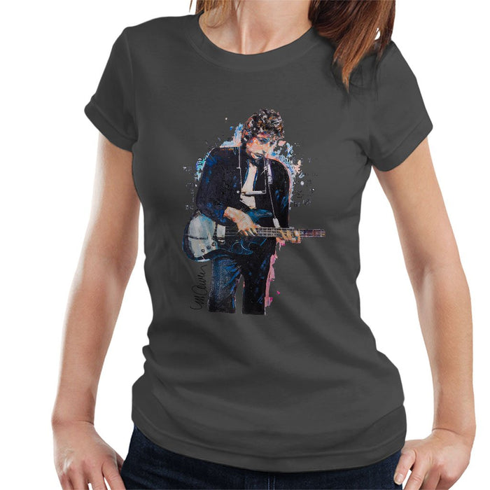 Sidney Maurer Original Portrait Of Bob Dylan On Bass Womens T-Shirt - Womens T-Shirt