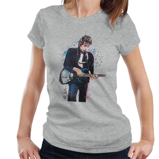 Sidney Maurer Original Portrait Of Bob Dylan On Bass Womens T-Shirt - Womens T-Shirt