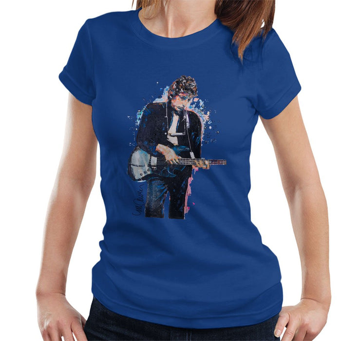 Sidney Maurer Original Portrait Of Bob Dylan On Bass Womens T-Shirt - Womens T-Shirt