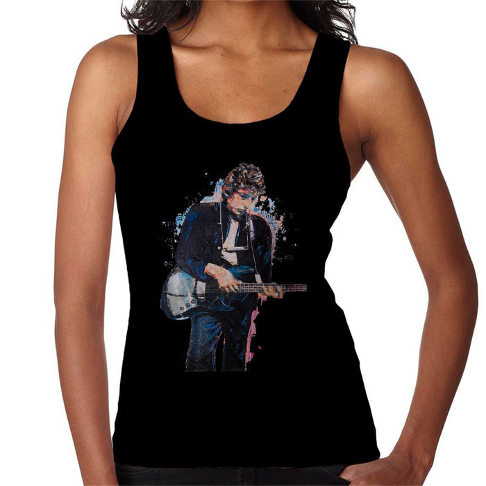 Sidney Maurer Original Portrait Of Bob Dylan On Bass Womens Vest - Womens Vest
