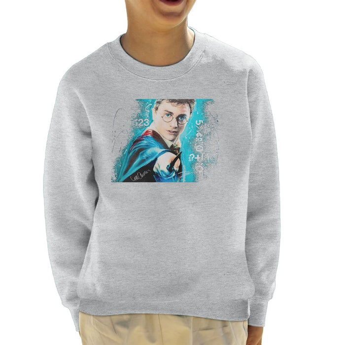 Sidney Maurer Original Portrait Of Daniel Radcliffe Harry Potter Kids Sweatshirt - Kids Boys Sweatshirt