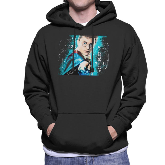 Sidney Maurer Original Portrait Of Daniel Radcliffe Harry Potter Mens Hooded Sweatshirt - Mens Hooded Sweatshirt