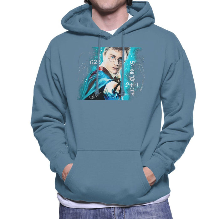 Sidney Maurer Original Portrait Of Daniel Radcliffe Harry Potter Mens Hooded Sweatshirt - Mens Hooded Sweatshirt