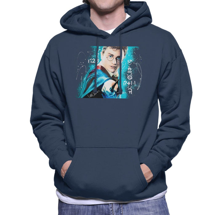 Sidney Maurer Original Portrait Of Daniel Radcliffe Harry Potter Mens Hooded Sweatshirt - Mens Hooded Sweatshirt