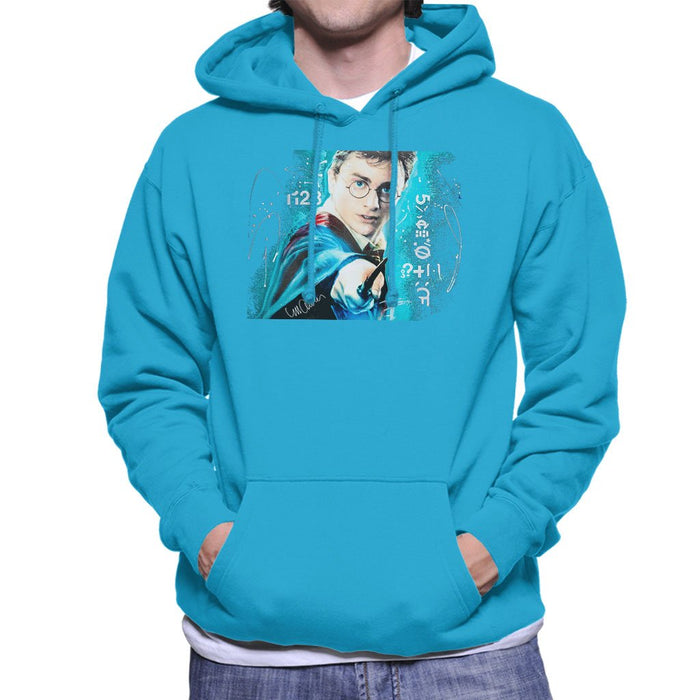Sidney Maurer Original Portrait Of Daniel Radcliffe Harry Potter Mens Hooded Sweatshirt - Mens Hooded Sweatshirt