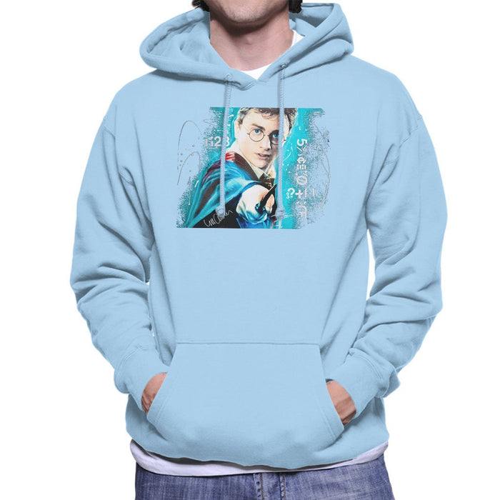 Sidney Maurer Original Portrait Of Daniel Radcliffe Harry Potter Mens Hooded Sweatshirt - Mens Hooded Sweatshirt