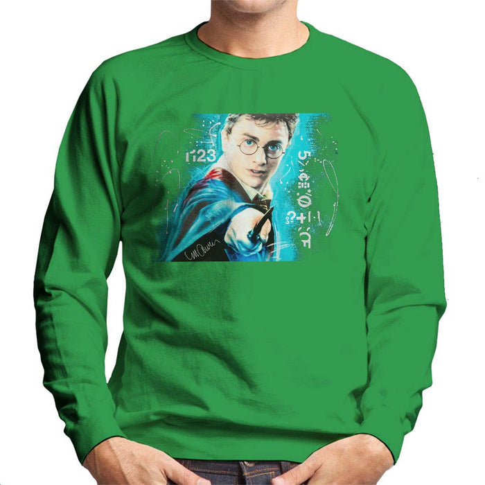 Sidney Maurer Original Portrait Of Daniel Radcliffe Harry Potter Mens Sweatshirt - Mens Sweatshirt