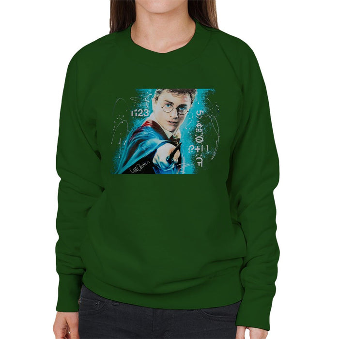 Sidney Maurer Original Portrait Of Daniel Radcliffe Harry Potter Womens Sweatshirt - Womens Sweatshirt