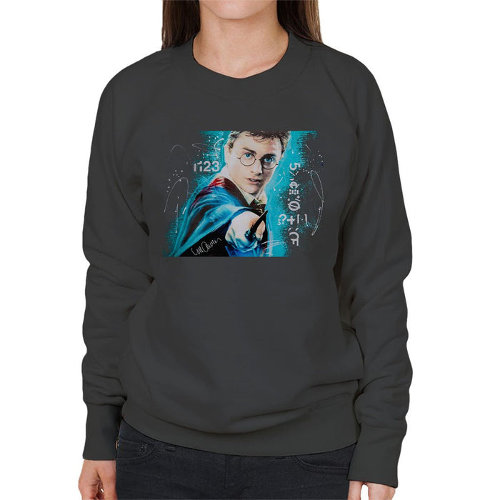 Sidney Maurer Original Portrait Of Daniel Radcliffe Harry Potter Womens Sweatshirt - Womens Sweatshirt