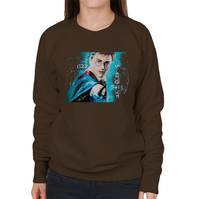 Sidney Maurer Original Portrait Of Daniel Radcliffe Harry Potter Womens Sweatshirt - Womens Sweatshirt