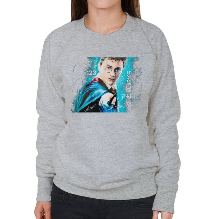 Sidney Maurer Original Portrait Of Daniel Radcliffe Harry Potter Womens Sweatshirt - Womens Sweatshirt