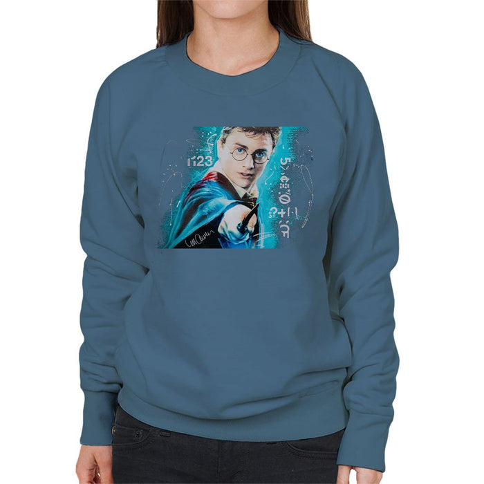 Sidney Maurer Original Portrait Of Daniel Radcliffe Harry Potter Womens Sweatshirt - Womens Sweatshirt