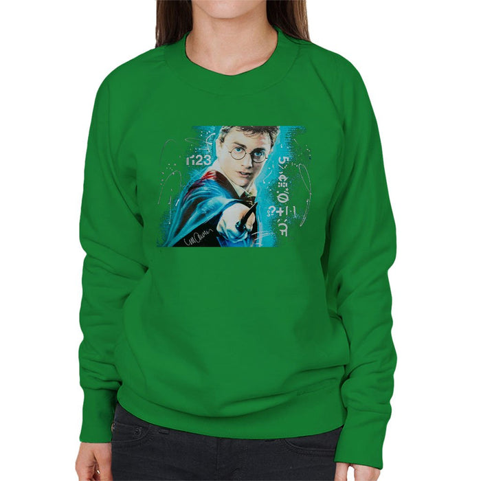 Sidney Maurer Original Portrait Of Daniel Radcliffe Harry Potter Womens Sweatshirt - Womens Sweatshirt