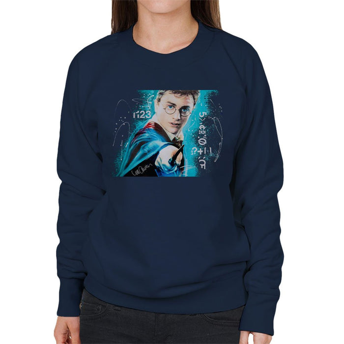Sidney Maurer Original Portrait Of Daniel Radcliffe Harry Potter Womens Sweatshirt - Womens Sweatshirt