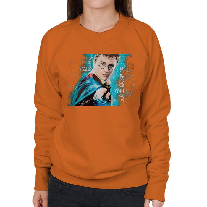 Sidney Maurer Original Portrait Of Daniel Radcliffe Harry Potter Womens Sweatshirt - Womens Sweatshirt