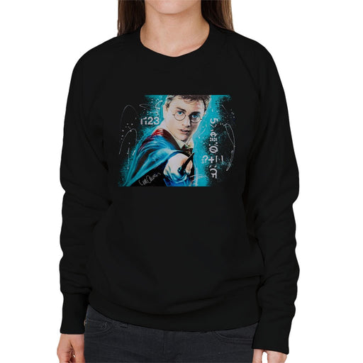 Sidney Maurer Original Portrait Of Daniel Radcliffe Harry Potter Womens Sweatshirt - Womens Sweatshirt