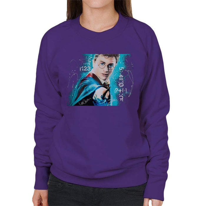 Sidney Maurer Original Portrait Of Daniel Radcliffe Harry Potter Womens Sweatshirt - Womens Sweatshirt