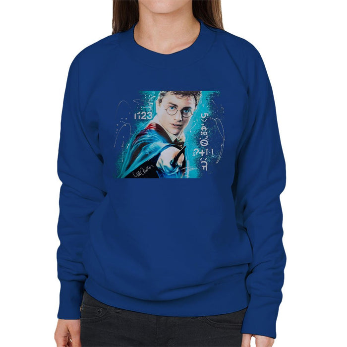 Sidney Maurer Original Portrait Of Daniel Radcliffe Harry Potter Womens Sweatshirt - Womens Sweatshirt