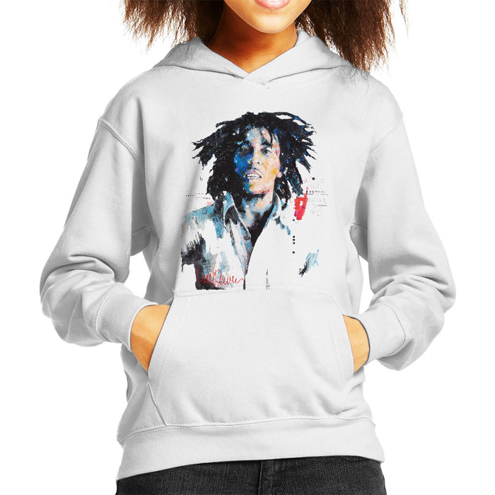 Sidney Maurer Original Portrait Of Bob Marley Kid's Hooded Sweatshirt