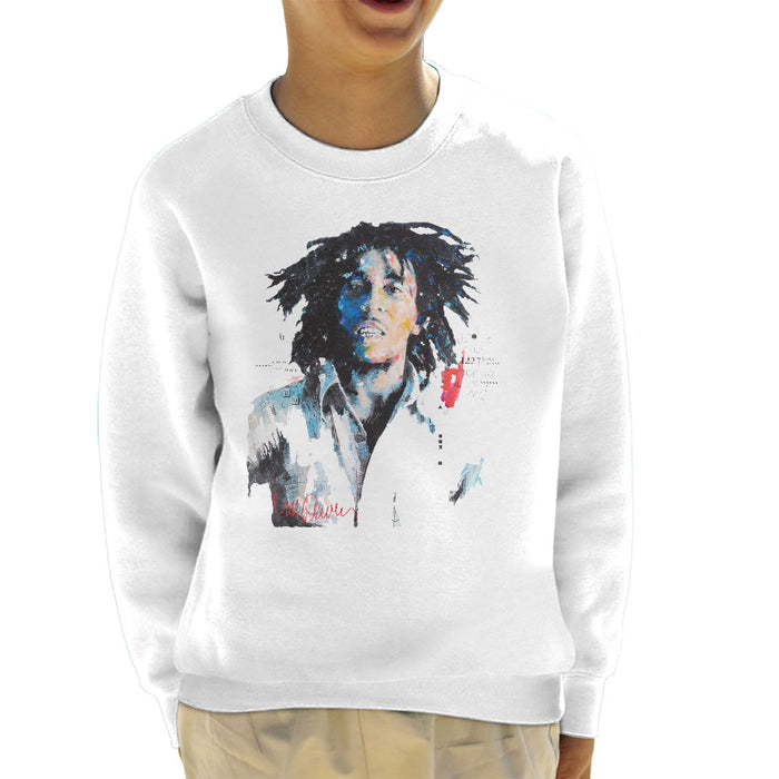 Sidney Maurer Original Portrait Of Bob Marley Kid's Sweatshirt