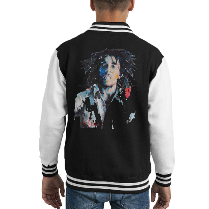 Sidney Maurer Original Portrait Of Bob Marley Kid's Varsity Jacket