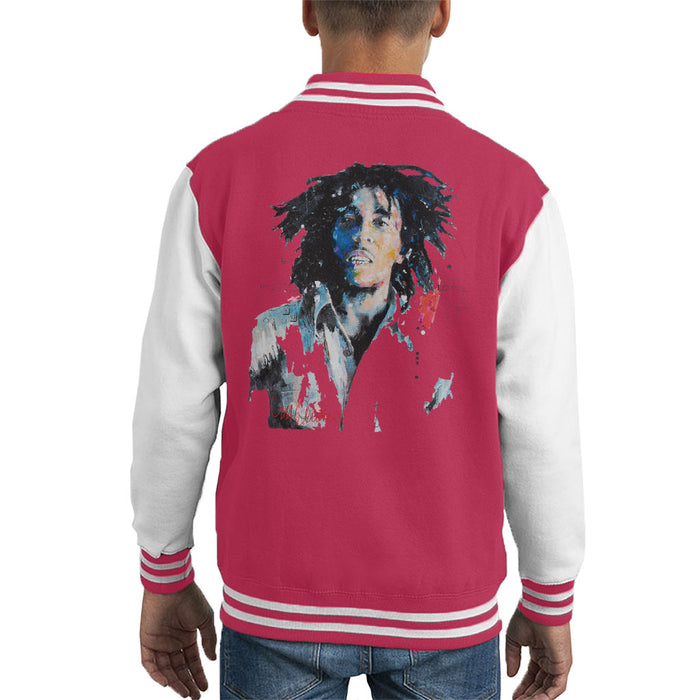 Sidney Maurer Original Portrait Of Bob Marley Kid's Varsity Jacket