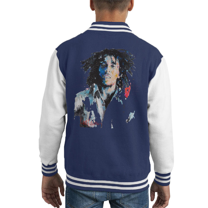 Sidney Maurer Original Portrait Of Bob Marley Kid's Varsity Jacket
