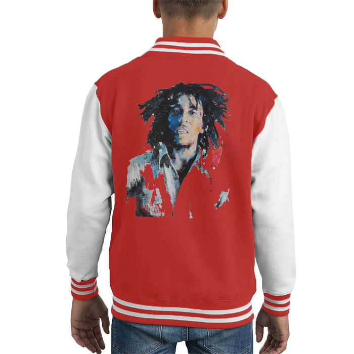 Sidney Maurer Original Portrait Of Bob Marley Kid's Varsity Jacket