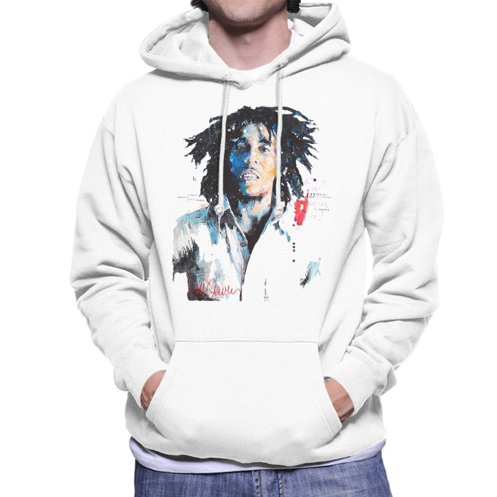 Sidney Maurer Original Portrait Of Bob Marley Men's Hooded Sweatshirt