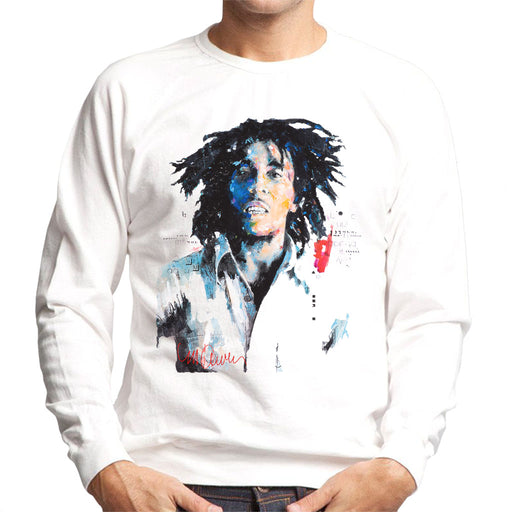 Sidney Maurer Original Portrait Of Bob Marley Men's Sweatshirt