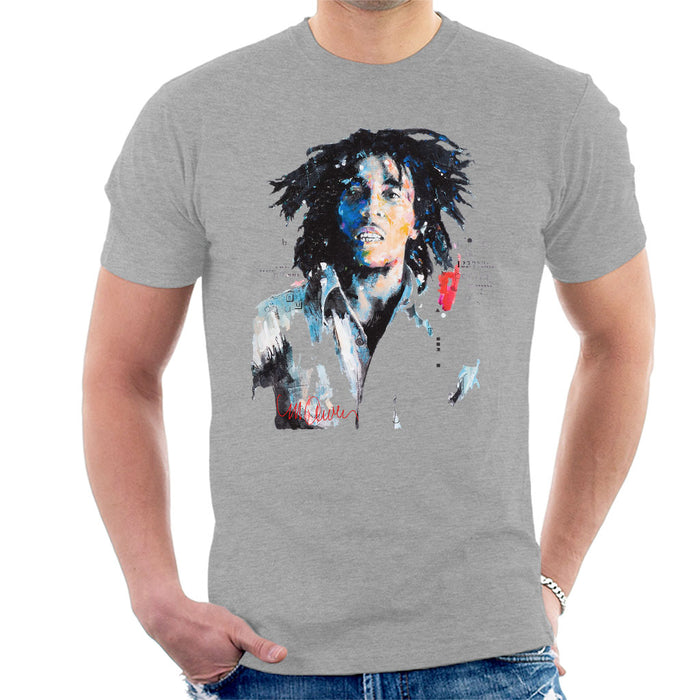 Sidney Maurer Original Portrait Of Bob Marley Men's T-Shirt