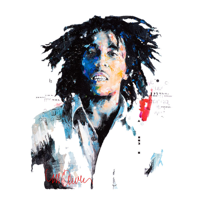 Sidney Maurer Original Portrait Of Bob Marley Kid's Hooded Sweatshirt