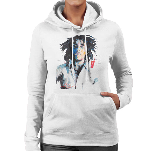 Sidney Maurer Original Portrait Of Bob Marley Women's Hooded Sweatshirt