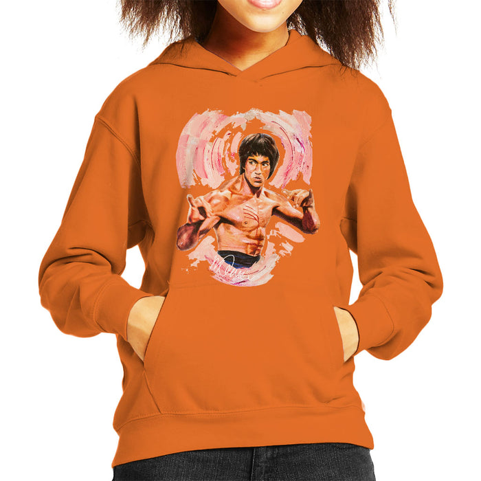 Sidney Maurer Original Portrait Of Bruce Lee Enter The Dragon Kid's Hooded Sweatshirt