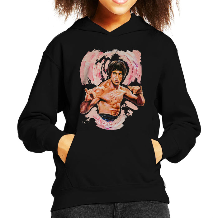Sidney Maurer Original Portrait Of Bruce Lee Enter The Dragon Kid's Hooded Sweatshirt