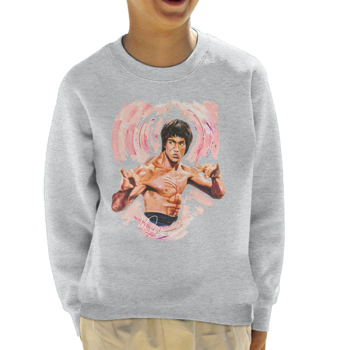 Sidney Maurer Original Portrait Of Bruce Lee Enter The Dragon Kid's Sweatshirt