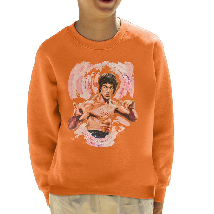 Sidney Maurer Original Portrait Of Bruce Lee Enter The Dragon Kid's Sweatshirt