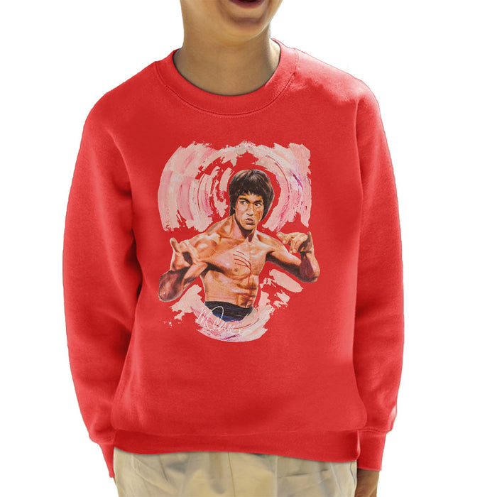 Sidney Maurer Original Portrait Of Bruce Lee Enter The Dragon Kid's Sweatshirt