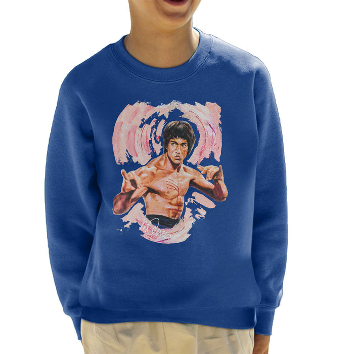 Sidney Maurer Original Portrait Of Bruce Lee Enter The Dragon Kid's Sweatshirt