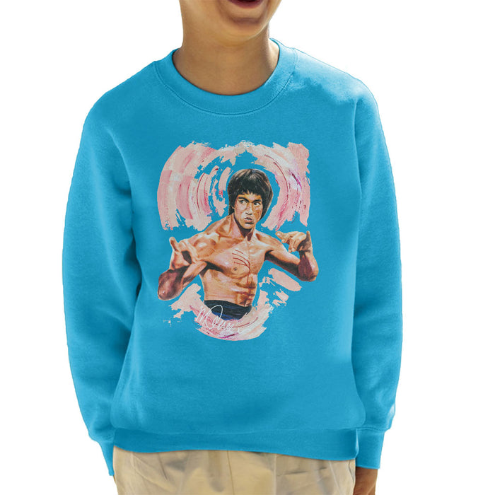 Sidney Maurer Original Portrait Of Bruce Lee Enter The Dragon Kid's Sweatshirt
