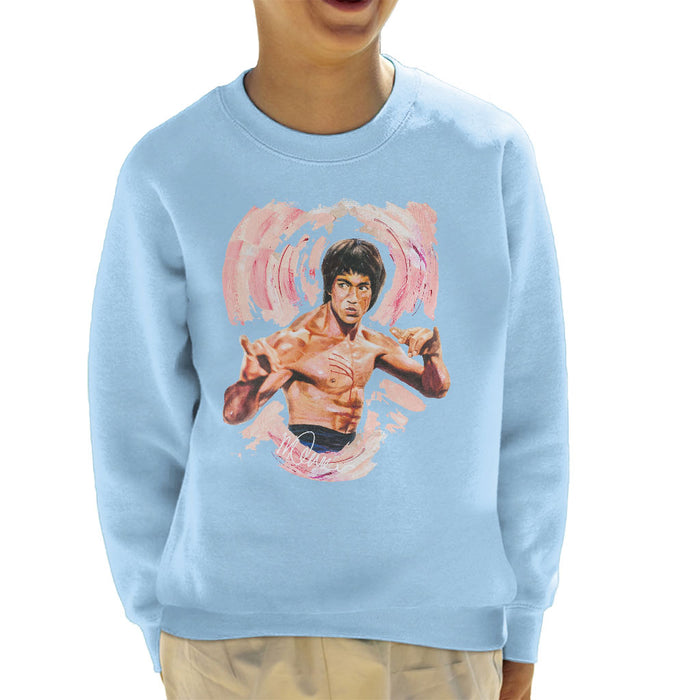Sidney Maurer Original Portrait Of Bruce Lee Enter The Dragon Kid's Sweatshirt